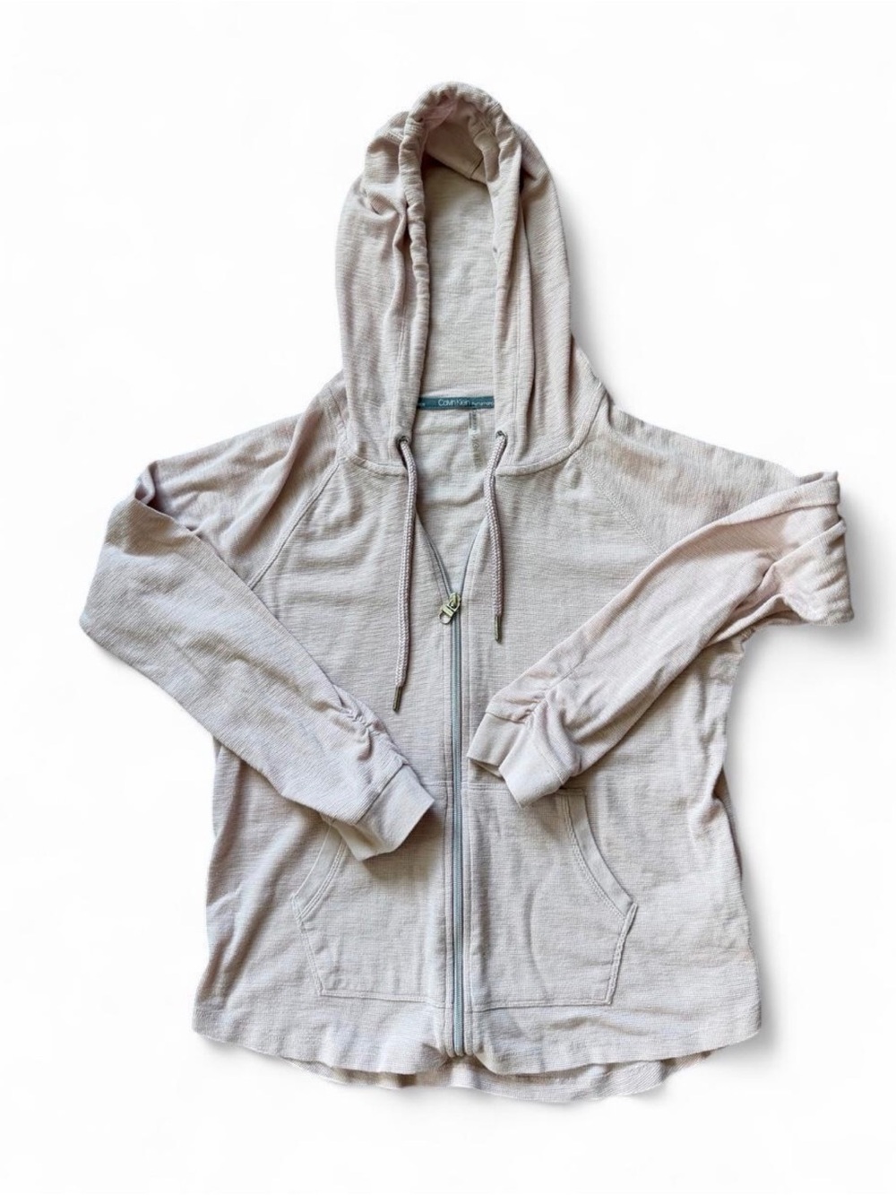 Calvin Klein Women’s Zip-Up Hoodie Jacket — Light Blush